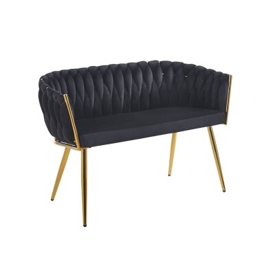 Sofa aksomas - Riviera 100 juoda