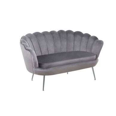 Sofa aksomas (pilka) /kojos sidabriniai/