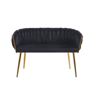 Sofa aksomas - Riviera 100 juoda 1 Sofa aksomas - Riviera 100 juoda 1