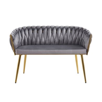 Sofa aksomas - Riviera 91 pilka 1 Sofa aksomas - Riviera 91 pilka 1