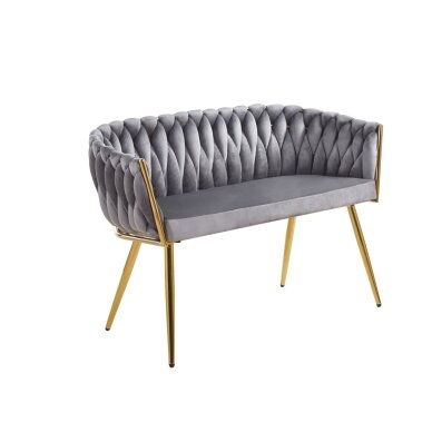 Sofa aksomas - Riviera 91 pilka