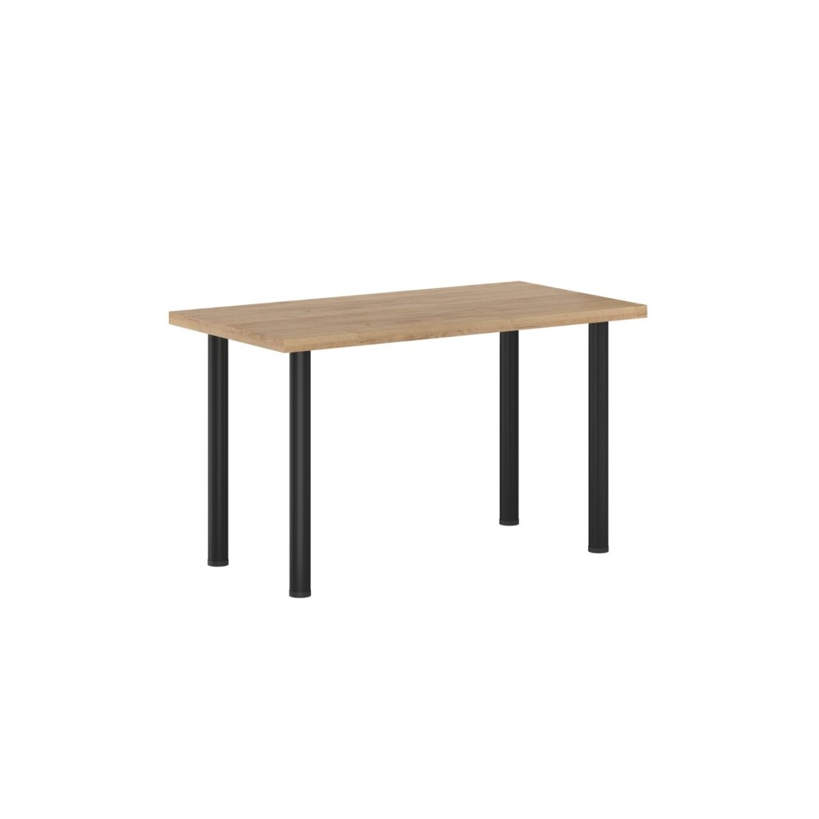 Stalas (auksinis amatininko ąžuolas + kojos I juodas mat) 67x128 Stalas (auksinis amatininko ąžuolas + kojos I juodas mat) 67x128