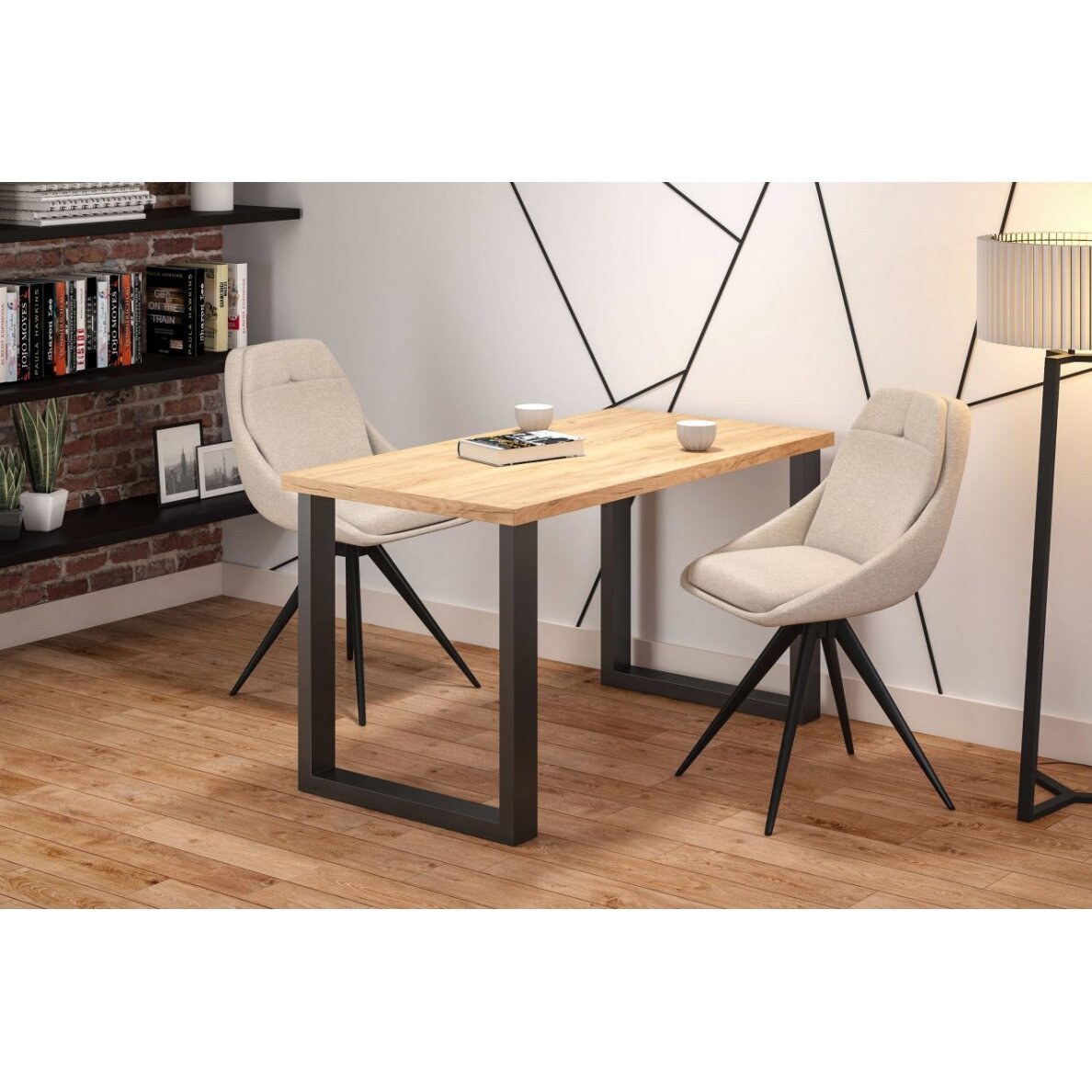 Stalas (auksinis amatininko ąžuolas + kojos U60) 67x128 1 Stalas (auksinis amatininko ąžuolas + kojos U60) 67x128 1