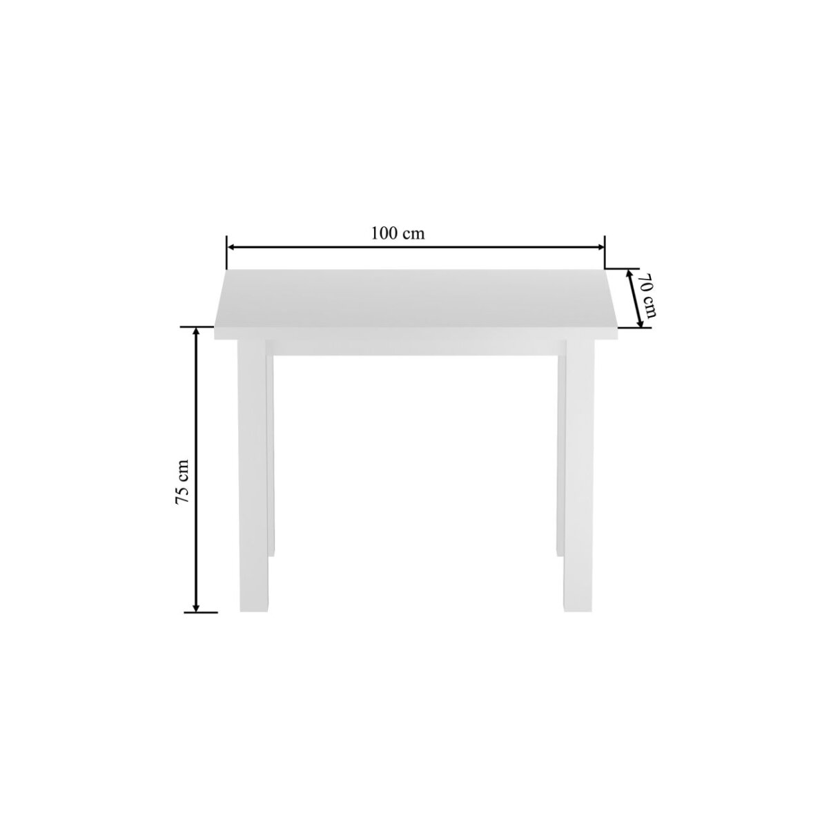 Stalas (baltas) 70x100 4 Stalas (baltas) 70x100 4