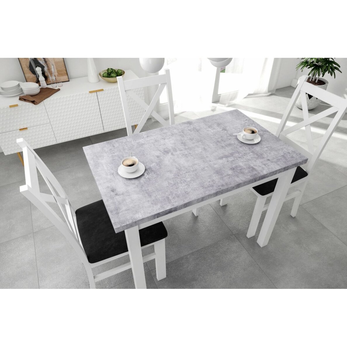 Stalas (betonas/baltas) 70x100 4