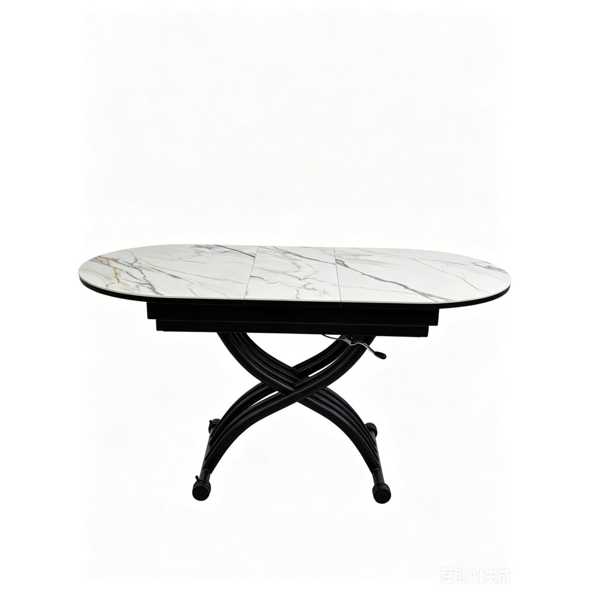 Stalas transformeris BREMEN 120-150x75 cm, balta su auksu 5 Stalas transformeris BREMEN 120-150x75 cm, balta su auksu 5