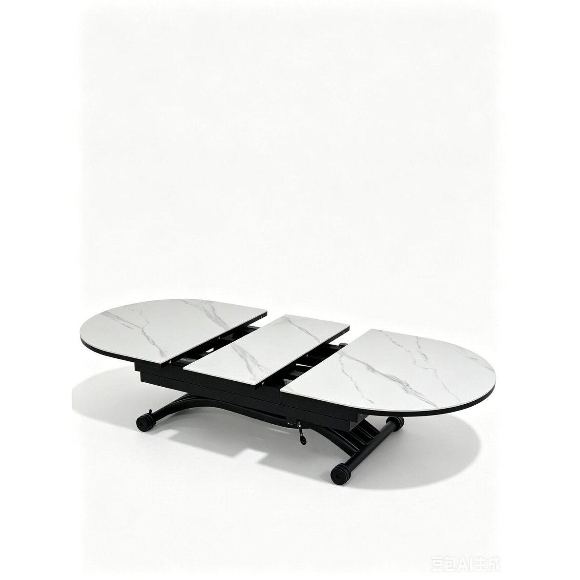 Stalas transformeris BREMEN 120-150x75 cm, matinė balta 1 Stalas transformeris BREMEN 120-150x75 cm, matinė balta 1