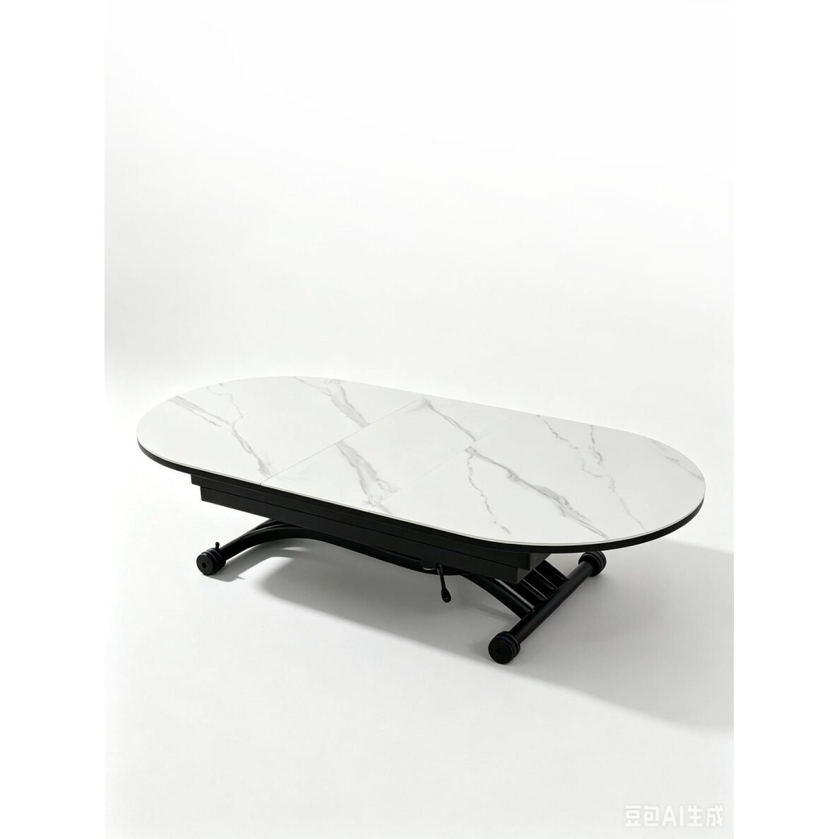 Stalas transformeris BREMEN 120-150x75 cm, matinė balta 3 Stalas transformeris BREMEN 120-150x75 cm, matinė balta 3