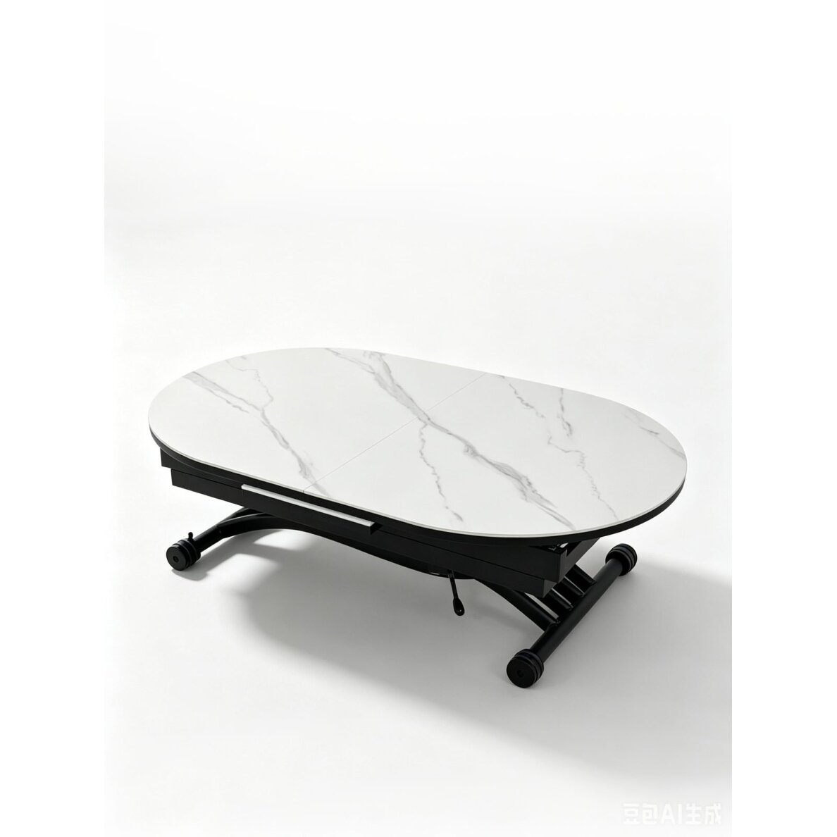 Stalas transformeris BREMEN 120-150x75 cm, matinė balta Stalas transformeris BREMEN 120-150x75 cm, matinė balta