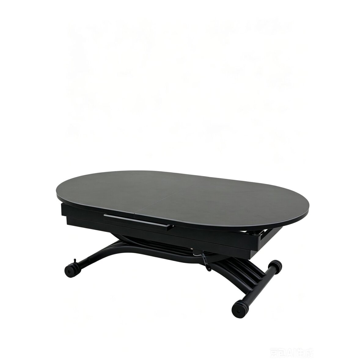 Stalas transformeris BREMEN 120-150x75 cm, tamsiai pilka 4 Stalas transformeris BREMEN 120-150x75 cm, tamsiai pilka 4