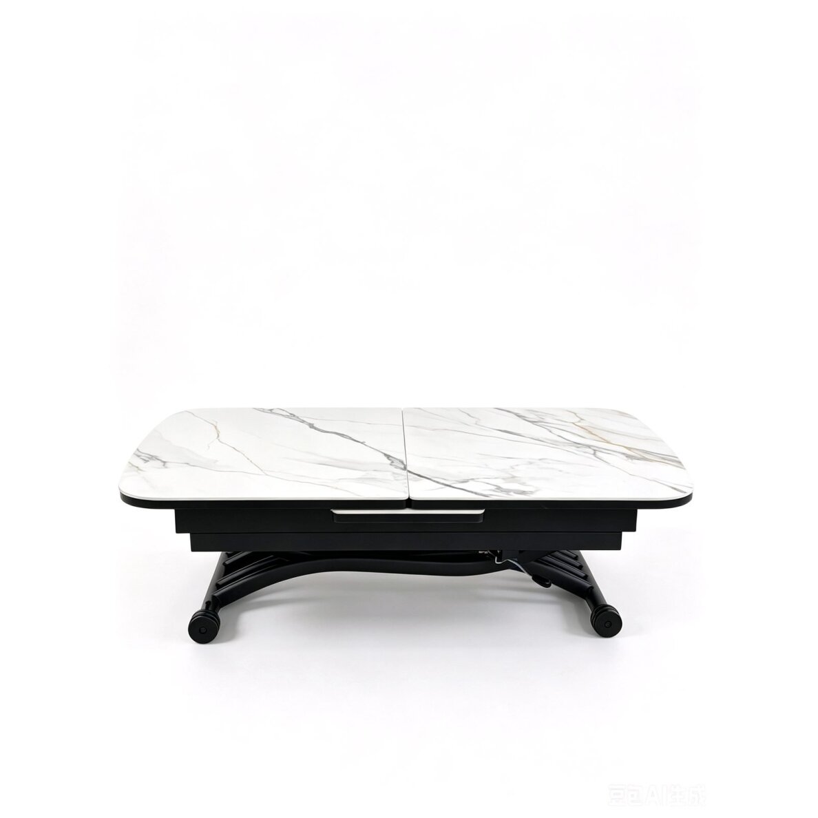 Stalas transformeris MILAN 120-150x75 cm, balta su auksu 2 Stalas transformeris MILAN 120-150x75 cm, balta su auksu 2
