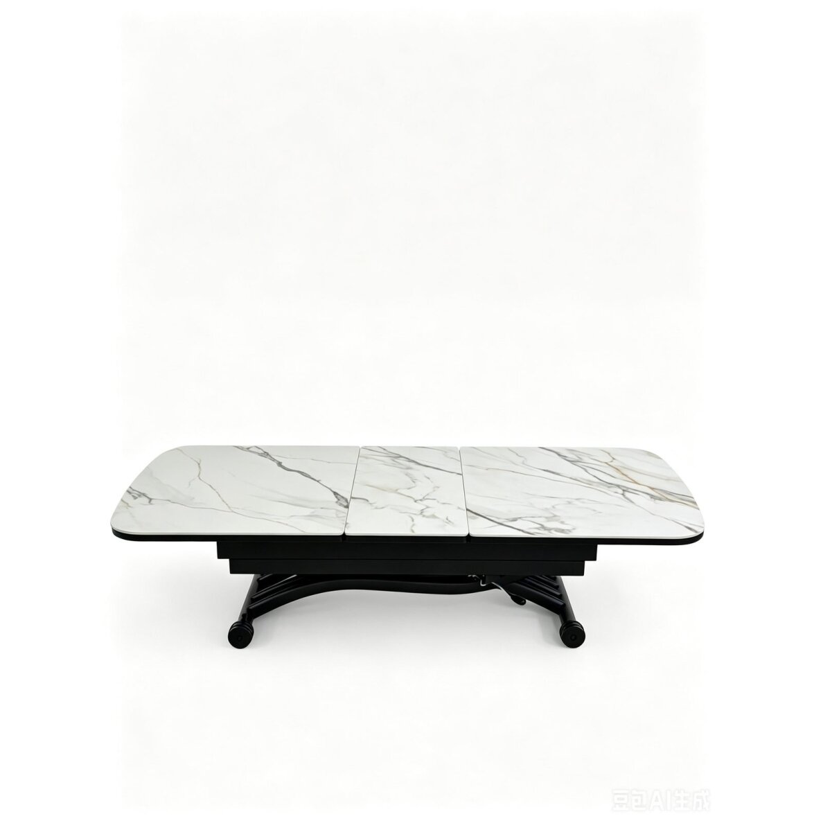 Stalas transformeris MILAN 120-150x75 cm, balta su auksu Stalas transformeris MILAN 120-150x75 cm, balta su auksu