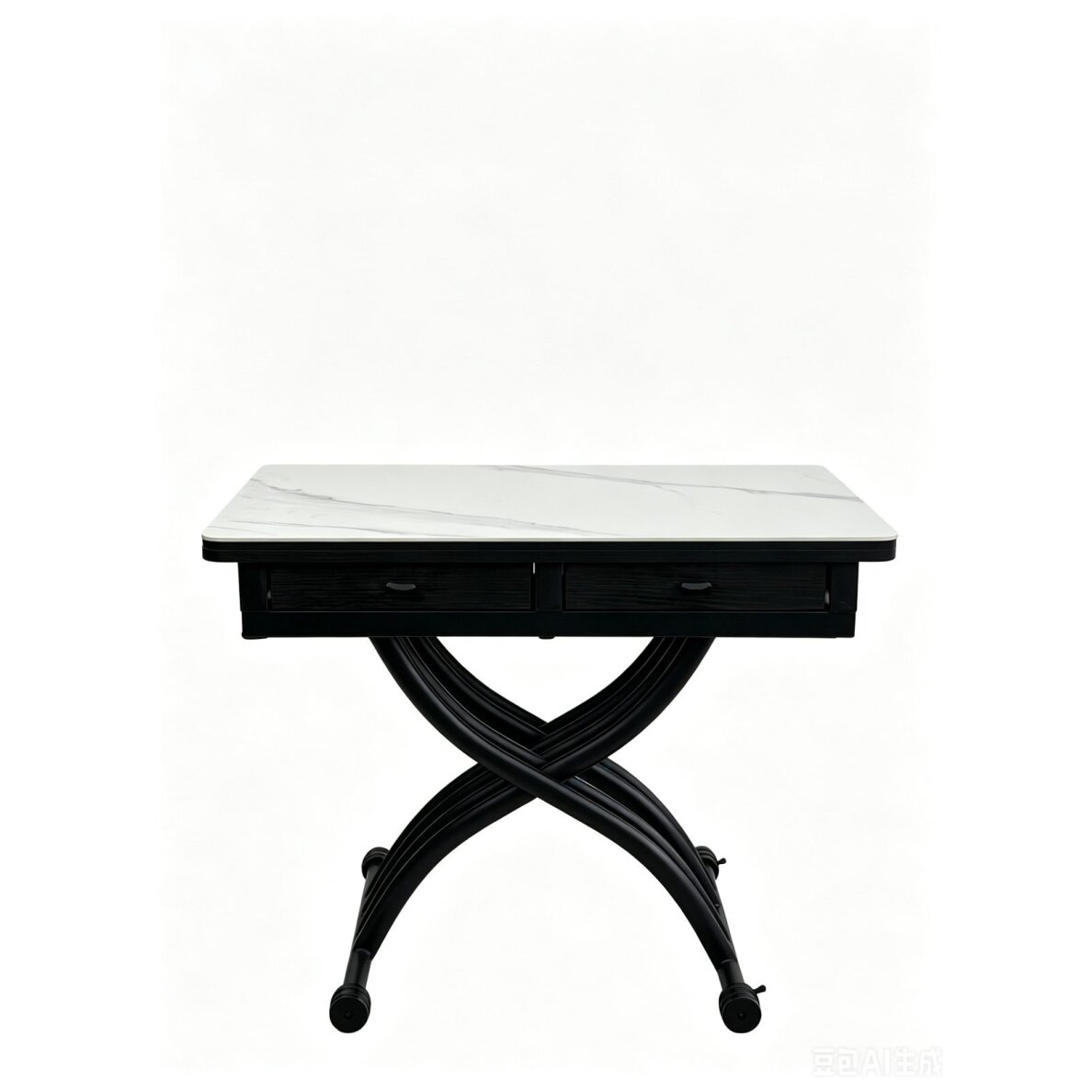 Stalas transformeris NANT 100x57-114 cm, matinė balta 2 Stalas transformeris NANT 100x57-114 cm, matinė balta 2
