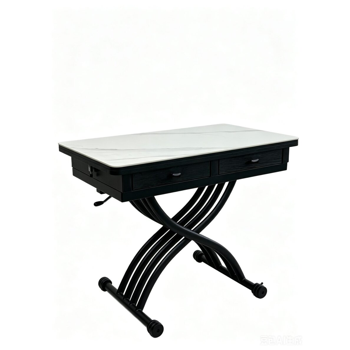 Stalas transformeris NANT 100x57-114 cm, matinė balta 5 Stalas transformeris NANT 100x57-114 cm, matinė balta 5