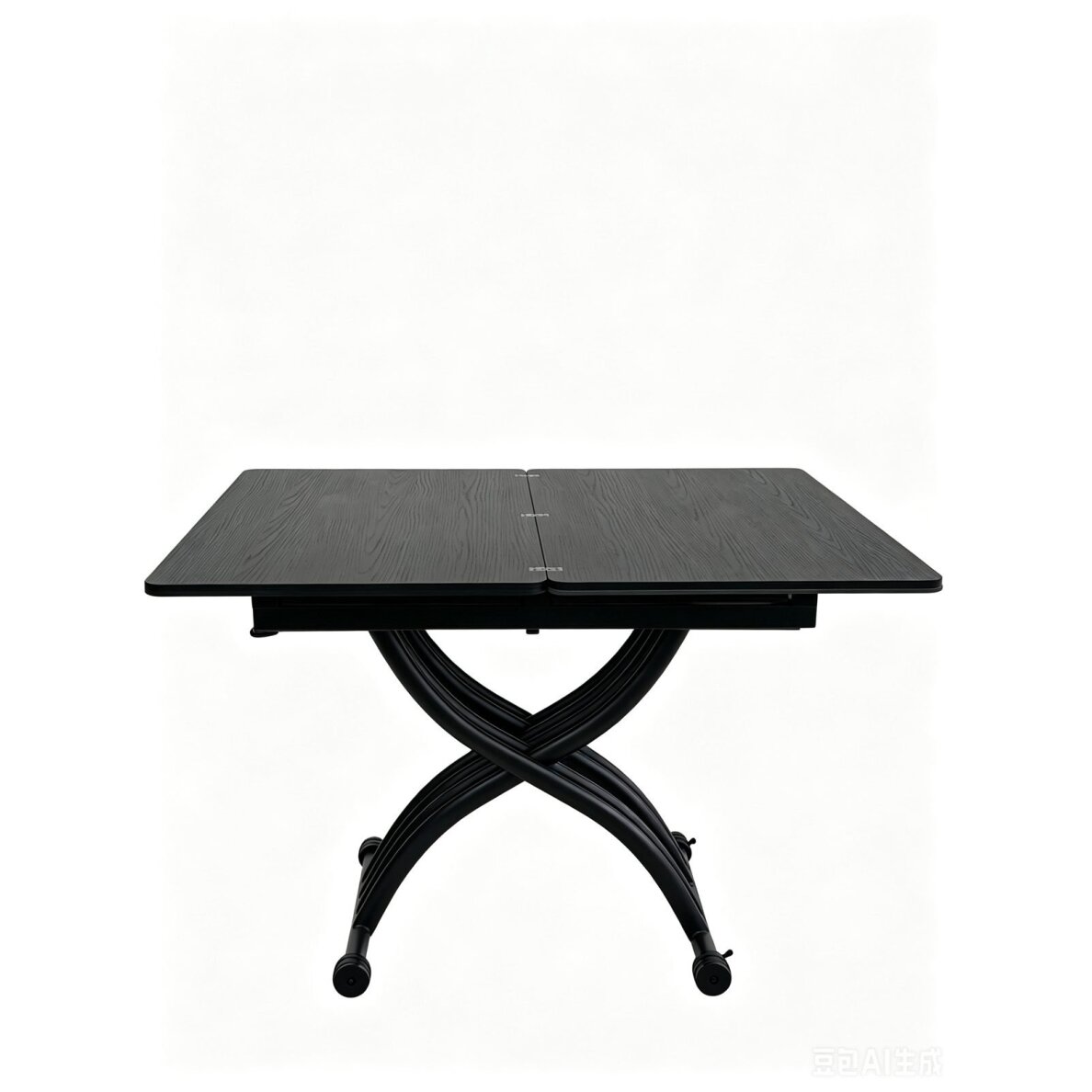 Stalas transformeris NANT 100x57-114 cm, matinė juoda Stalas transformeris NANT 100x57-114 cm, matinė juoda
