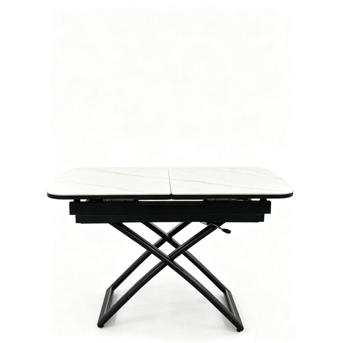 Stalas transformeris SPLIT 120-150x75 cm, matinė balta