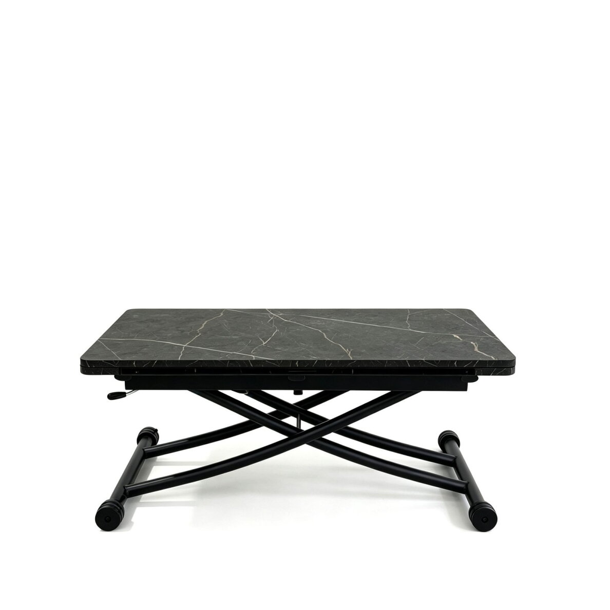 Stalas transformeris ULM 100x57-114 cm, juoda su auksu 4