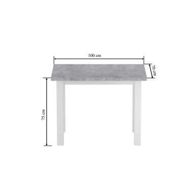 Stalas (betonas/baltas) 70x100