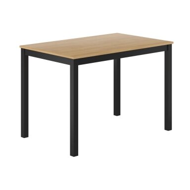 Stalas drewniany 70x110 - natūralus ąžuolas + juodas