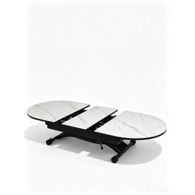 Stalas transformeris BREMEN 120-150x75 cm, matinė balta