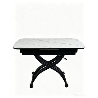 Stalas transformeris MILAN 120-150x75 cm, matinė balta