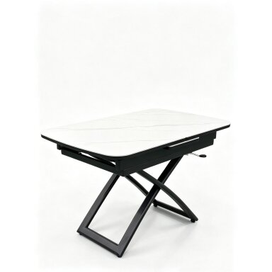 Stalas transformeris SPLIT 120-150x75 cm, matinė balta