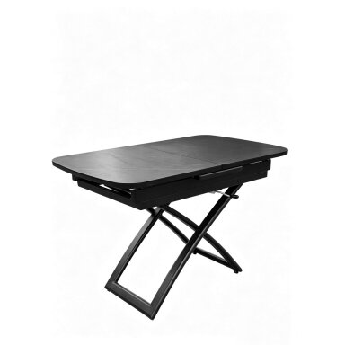 Stalas transformeris SPLIT 120-150x75 cm, matinė juoda