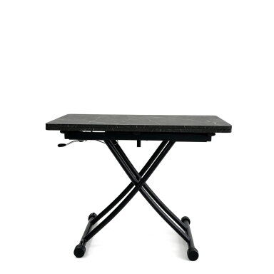 Stalas transformeris ULM 100x57-114 cm, juoda su auksu