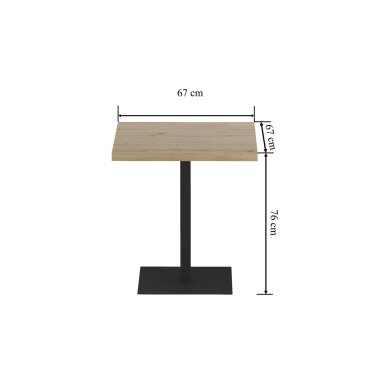 Stalas (amatininko ąžuolas + koja T) 67x67 1 Stalas (amatininko ąžuolas + koja T) 67x67 1