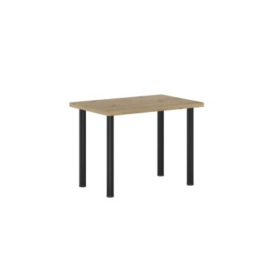 Stalas (amatininko ąžuolas + kojos I juodas mat) 67x101 Stalas (amatininko ąžuolas + kojos I juodas mat) 67x101