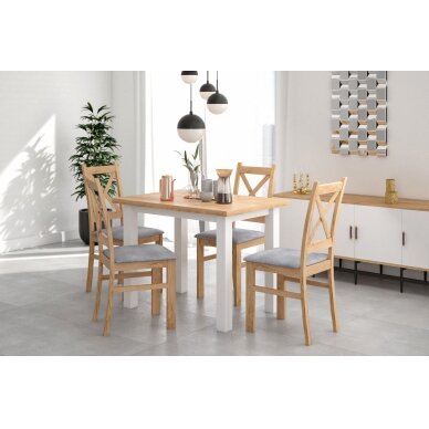 Stalas (auksinis amatininko ąžuolas/baltas) 70x100 1 Stalas (auksinis amatininko ąžuolas/baltas) 70x100 1