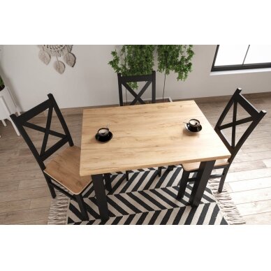 Stalas (auksinis amatininko ąžuolas/juodas) 70x100 3 Stalas (auksinis amatininko ąžuolas/juodas) 70x100 3