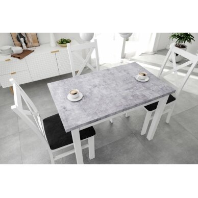 Stalas (betonas/baltas) 70x100 4 Stalas (betonas/baltas) 70x100 4