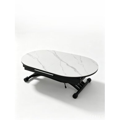 Stalas transformeris BREMEN 120-150x75 cm, matinė balta