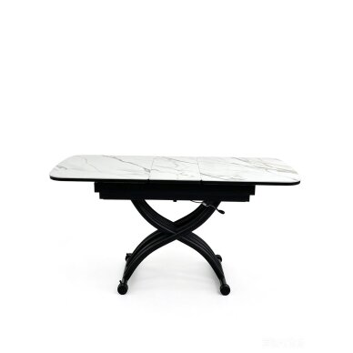 Stalas transformeris MILAN 120-150x75 cm, balta su auksu 1