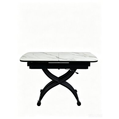 Stalas transformeris MILAN 120-150x75 cm, balta su auksu 5 Stalas transformeris MILAN 120-150x75 cm, balta su auksu 5