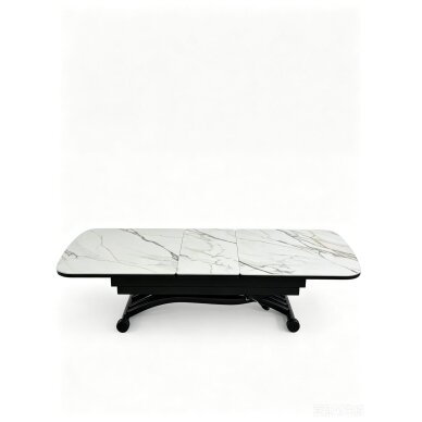 Stalas transformeris MILAN 120-150x75 cm, balta su auksu Stalas transformeris MILAN 120-150x75 cm, balta su auksu