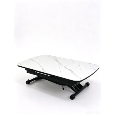 Stalas transformeris MILAN 120-150x75 cm, matinė balta 4