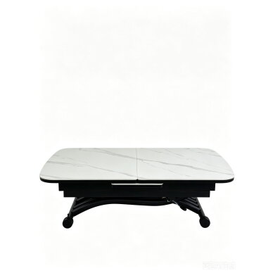 Stalas transformeris MILAN 120-150x75 cm, matinė balta Stalas transformeris MILAN 120-150x75 cm, matinė balta