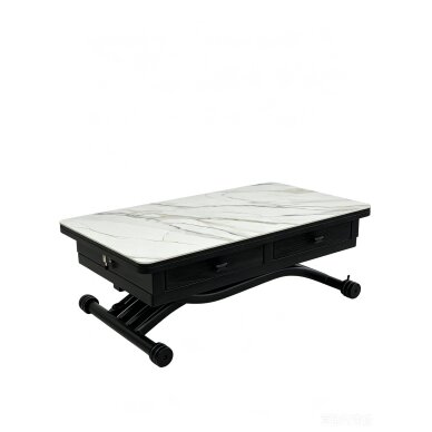 Stalas transformeris NANT 100x57-114 cm, balta su auksu 1 Stalas transformeris NANT 100x57-114 cm, balta su auksu 1