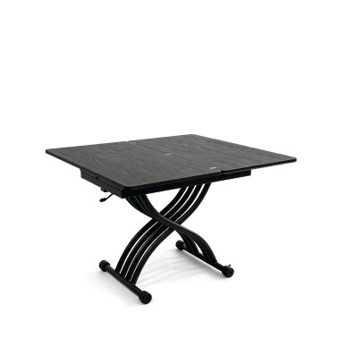 Stalas transformeris NANT 100x57-114 cm, matinė juoda 2 Stalas transformeris NANT 100x57-114 cm, matinė juoda 2