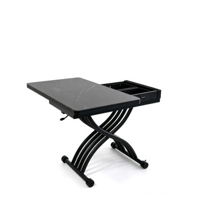 Stalas transformeris NANT 100x57-114 cm, matinė juoda 5 Stalas transformeris NANT 100x57-114 cm, matinė juoda 5