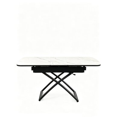 Stalas transformeris SPLIT 120-150x75 cm, balta su auksu 3