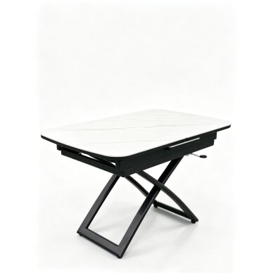 Stalas transformeris SPLIT 120-150x75 cm, matinė balta 1