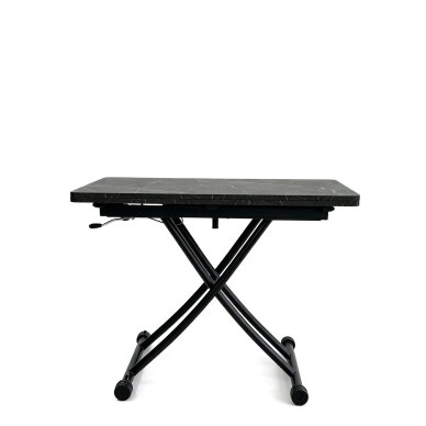 Stalas transformeris ULM 100x57-114 cm, juoda su auksu 1 Stalas transformeris ULM 100x57-114 cm, juoda su auksu 1
