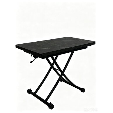Stalas transformeris ULM 100x57-114 cm, juoda su auksu 2 Stalas transformeris ULM 100x57-114 cm, juoda su auksu 2
