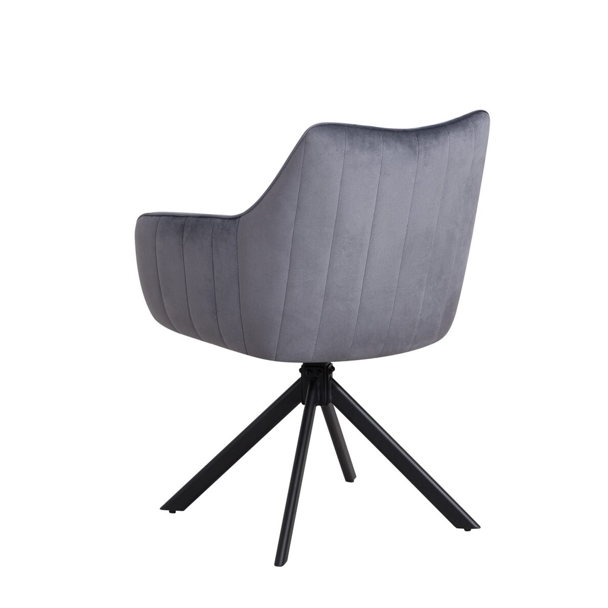 Sukama kėdė su porankiais ASTON VELVET, pilka, veliūrinė 3 Sukama kėdė su porankiais ASTON VELVET, pilka, veliūrinė 3