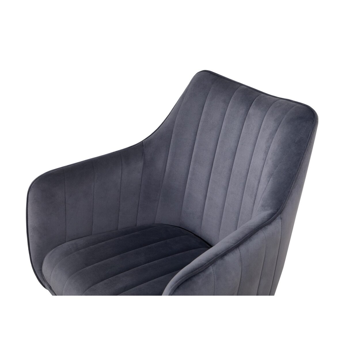 Sukama kėdė su porankiais ASTON VELVET, pilka, veliūrinė 4 Sukama kėdė su porankiais ASTON VELVET, pilka, veliūrinė 4