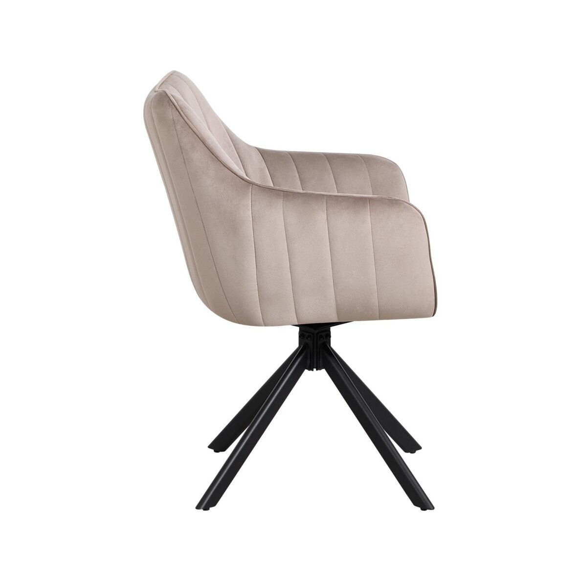 Sukama kėdė su porankiais ASTON VELVET, pilkai ruda (taupe), veliūrinė 2 Sukama kėdė su porankiais ASTON VELVET, pilkai ruda (taupe), veliūrinė 2