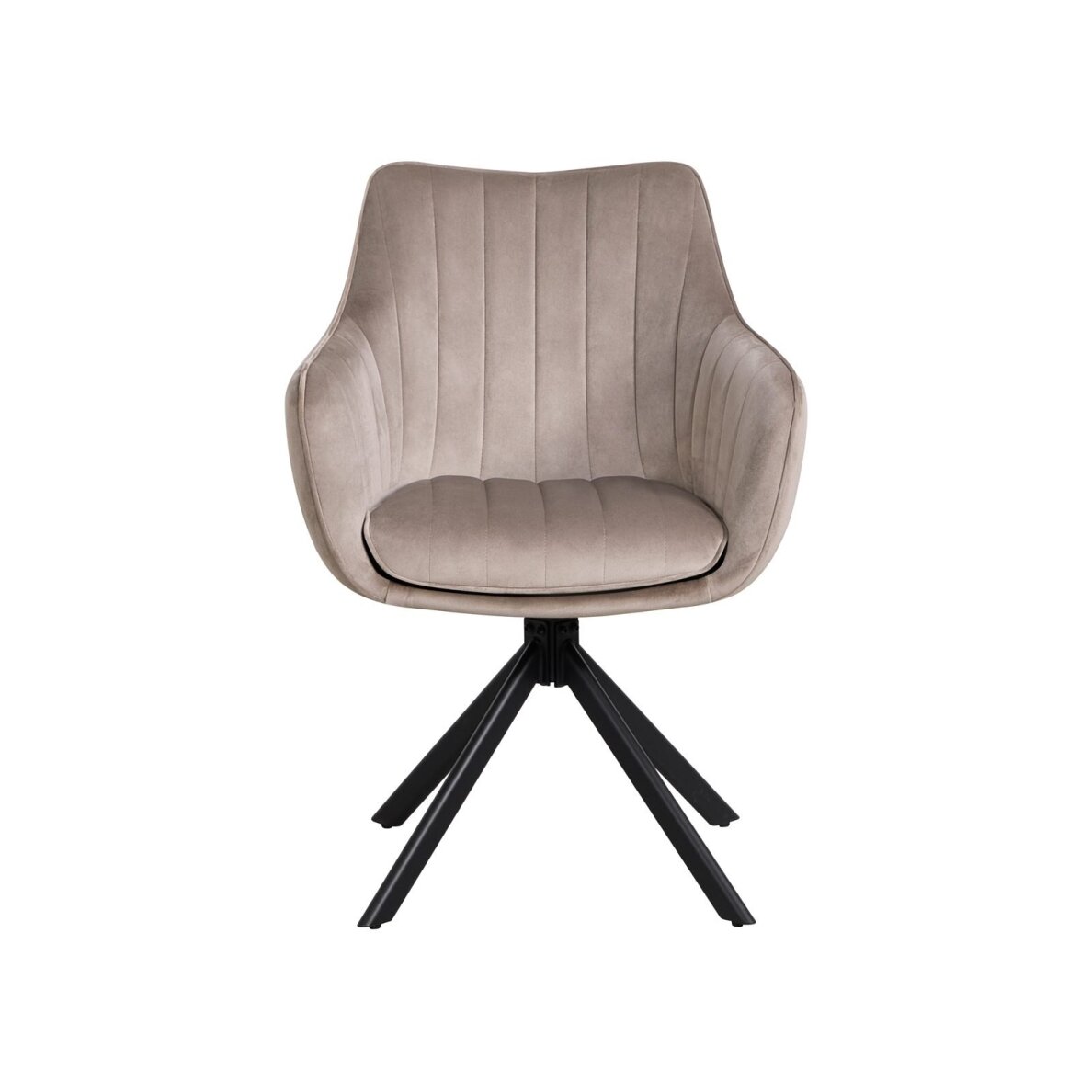 Sukama kėdė su porankiais ASTON VELVET, pilkai ruda (taupe), veliūrinė Sukama kėdė su porankiais ASTON VELVET, pilkai ruda (taupe), veliūrinė